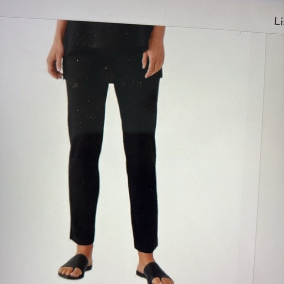 Eileen Fisher Black Stretch Crepe Pintuck Pants 2X - Picture 1 of 9